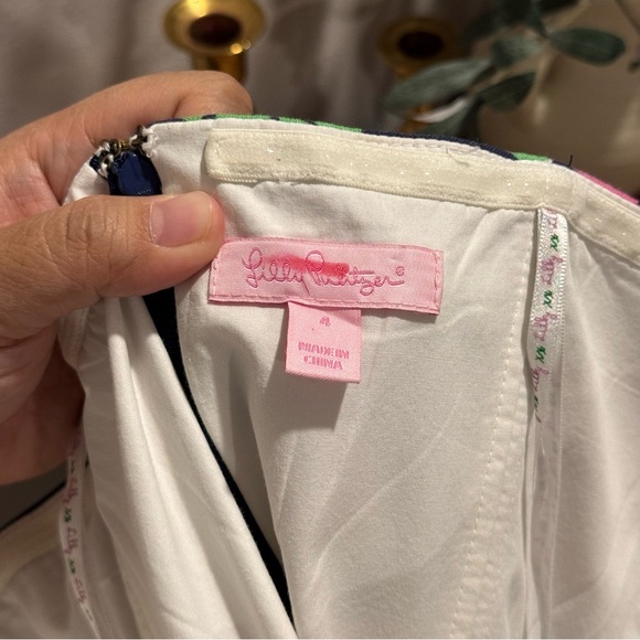 Lilly Pulitzer 4 Yum Yum Caterpillar Lottie Strapless Tube Dress Spring Summer - Picture 3 of 5